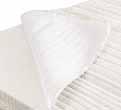 La housse avec fermeture éclair est en coton (75%) et polyestère (25%) matelasé avec 100% de polyestère et couplé au dessous avec du tissu 100% en polypropylène.