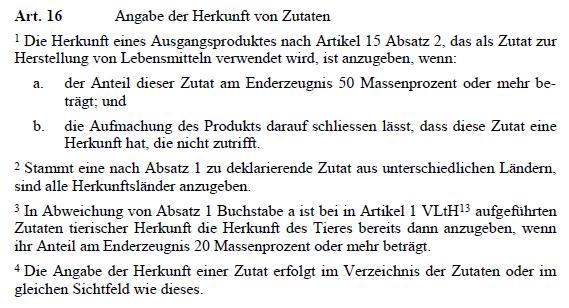 Bei auf See gefangenen Fischereierzeugnissen ist anstelle des Produktionslandes das Fanggebiet nach Anhang 4 LIV anzugeben.