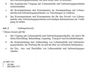 Aufbau von lebensmittelrechtlichen Vorschriften (1) (3) (5) (6) (7) (8) 16 Verkehrsfähigkeit (1) Wann ist ein Lebensmittel verkehrsfähig?