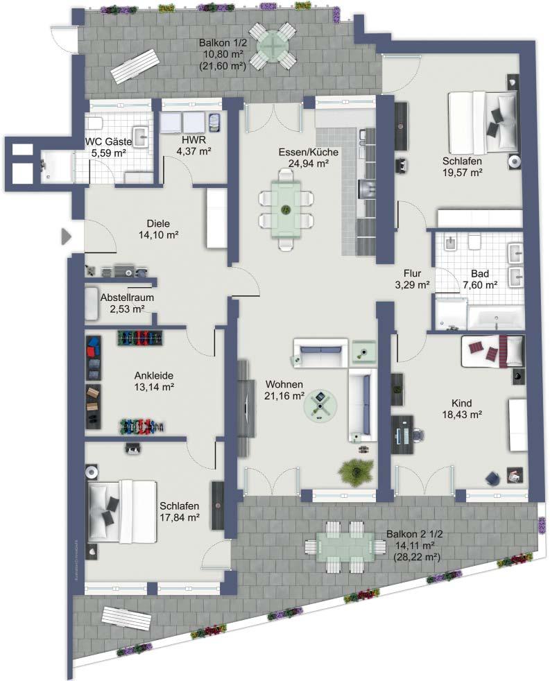 5 Zimmer Eigentumswohnung Charme WHG 04 [1. Obergeschoss] Wir sind für Sie da! Tel.