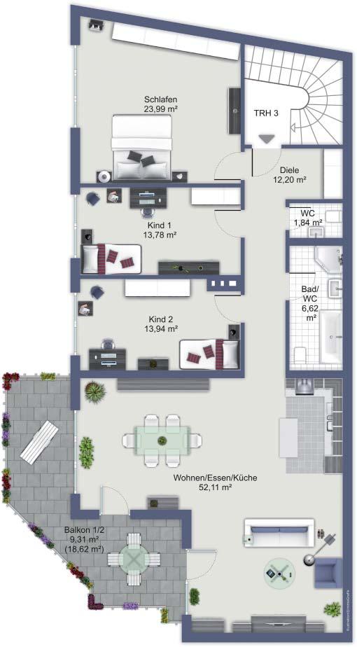 4 Zimmer Eigentumswohnung Lifestyle WHG 03 [1. Obergeschoss] Wir sind für Sie da! Tel.