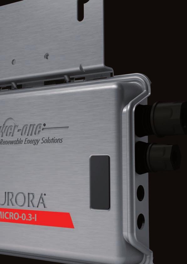 MICRO OPTIMIZER Mit dem neuen Aurora 300Watt MikroWechselrichter bietet PowerOne seinen Kunden eine echte Innovation.