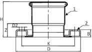 PN 10 193/001 54 B 10 11 76 B 10 12 Manicotto con flangia scorrevole Adaptor loose flange Ubergangslosflansch Brida tournante de raccordement Brida loca con adaptador Materiale: 1 -