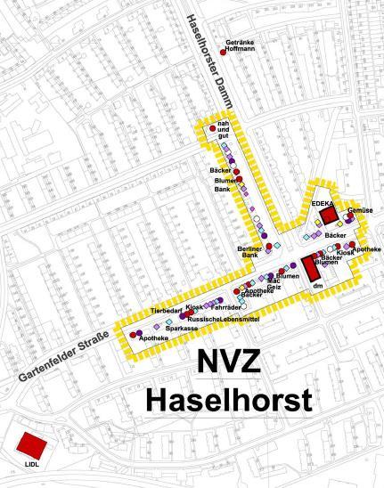 Nahversorgungszentrum Haselhorst Verkaufsfläche Bestand 2013/15: 3.