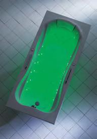 LED-Effektlicht Farblicht/LED Kann in jedes Badewannenmodell auch ohne Whirlpoolsystem eingebaut