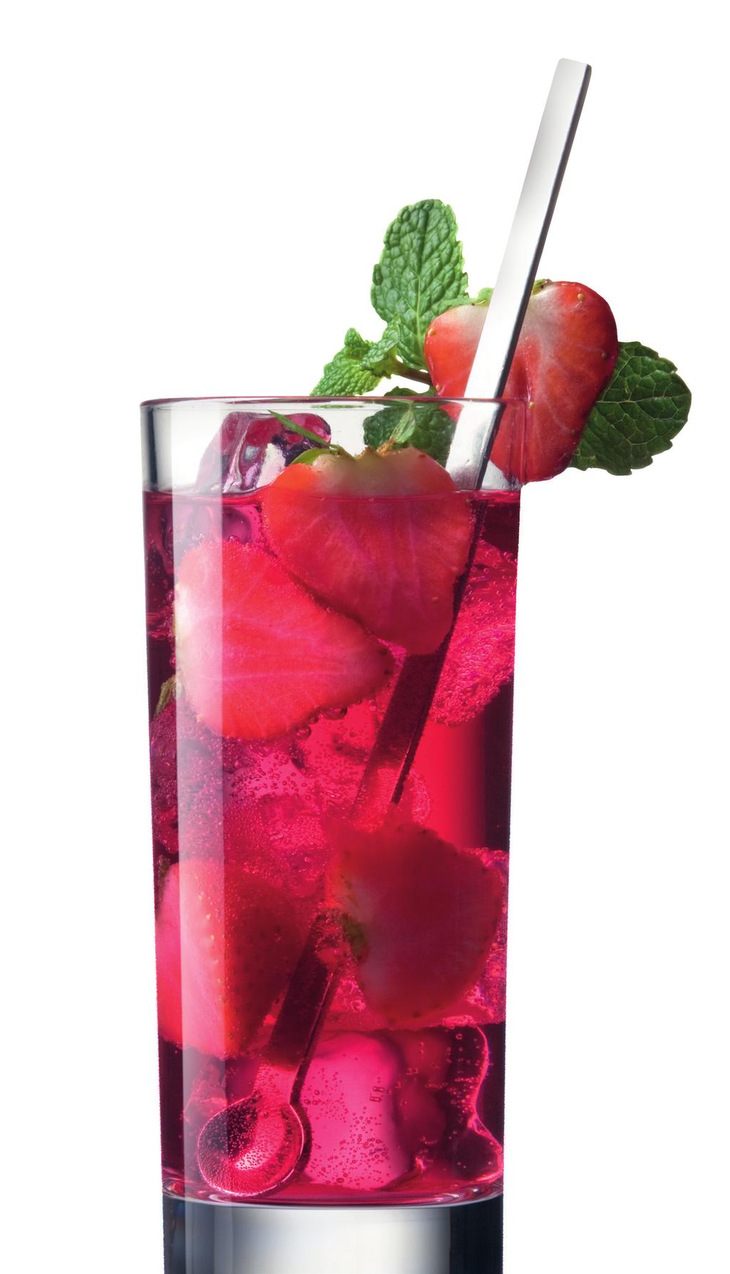 Strawberry Mojito ZUTATEN 5 cl weisser Rum 1 EL