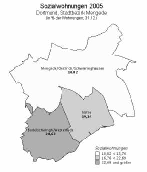 Einzeldarstellung der Stadtbezirke - Mengede Abbildung 181: Wohnen Stadtbezirk Mengede: 19,3% 13,7%