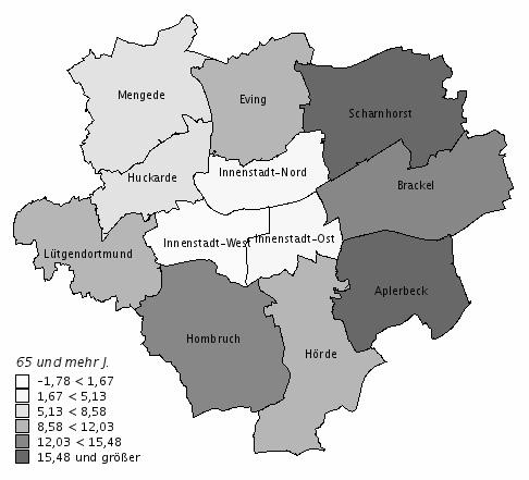 Demographische und soziale Struktur Stadt Dortmund, Stadtbezirke 6.1.