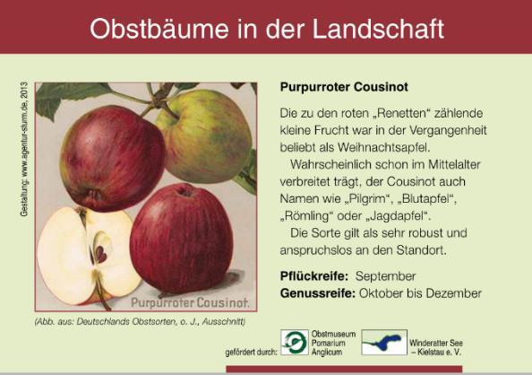 versehenen Obstbäume wurden von Meinolf Hammerschmidt gepflegt (Pomarium Anglicum in Winderatt).