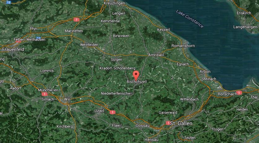 Makrolage Die Thurgauer Gemeinde Bischofszell liegt im südöstlichen Teil des Kantons Thurgau, relativ nahe zu der Stadt St. Gallen.