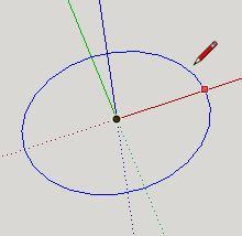 () Das Werkzeug Kreis in den Koordinatenursprung setzen, einmal mit der linken Maustaste klicken
