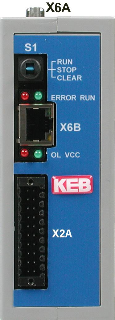 5 Serielle Schnittstelle (X6A) Die Buchse X6A ist eine serielle RS232/485-Schnittstelle.
