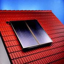 Solarthermie - Kollektormontage Aufdachmontage 5-10 cm über der Dachhaut Haltepunkte durch Dachhaken oder Sparrenanker