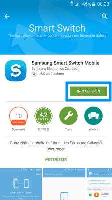 Außerdem erfahren Sie, wie Sie den Auslieferungszustand (Werkseinstellungen) Ihres Samsung Mobiltelefons oder Tablets wiederherstellen. 1. Verwendung Smart Switch auf dem Smartphone 1.