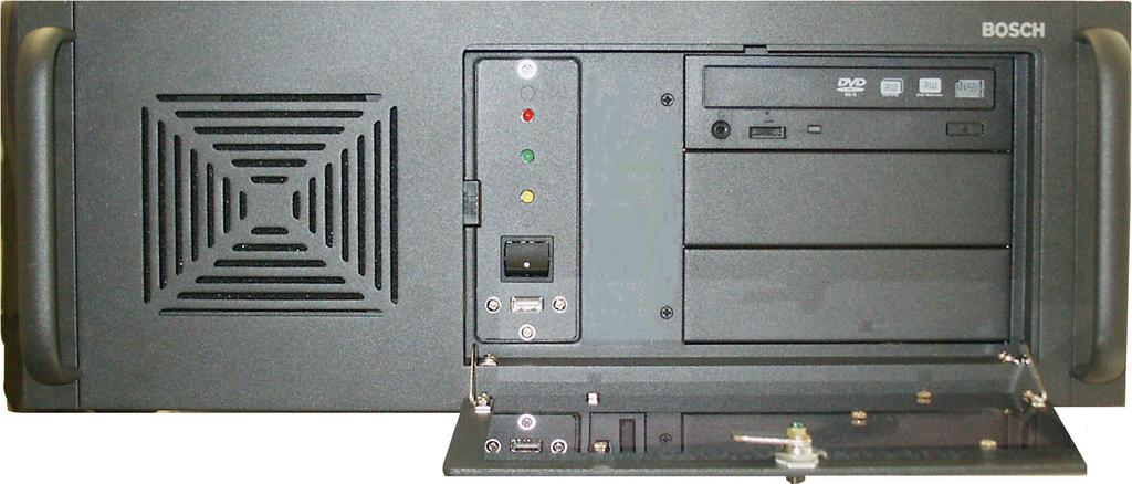DiBos 19-Zoll-Digital- - Version 8 (EMEA/APR) 3 Planungshinweise Frontansicht: 1 2 3 1 Schalter Ein/Aus 3 DVD-RW 2 Kontroll-LEDs: rot = Festplattenzugriff grün = System ist eingeschaltet gelb = nicht