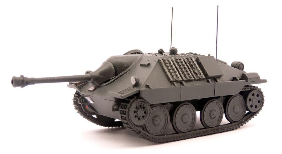 Panzerjäger G13 1:87 Panzerjäger G13 auf Basis SDV Model. Detailliertes Fertigmodell aus Resin und Spritzgussteile. Die Kette ist aus Gummi. M+ Nummer und Truppenkennzeichen sind montiert.
