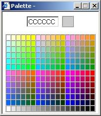 Frame Color: Geben Sie hier die gewünschte Farbe für den Rahmen der grafischen Ausgabe ein, oder wählen Sie eine Farbe über den nebenstehenden Farbwähler aus: Background Color: Hier wählen Sie die