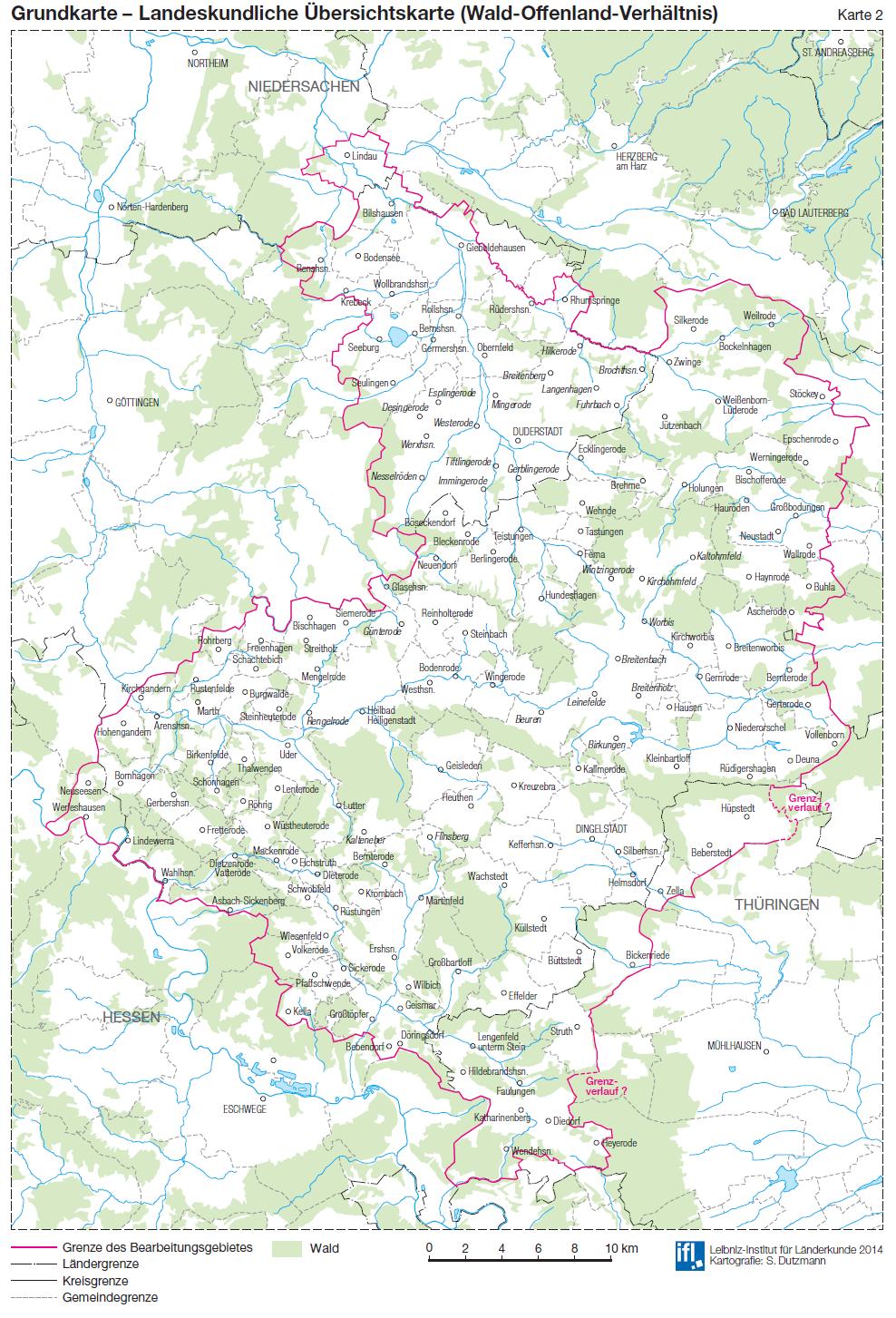 Waldeigentumsverhältnisse Wald im niedersächsischen Eichsfeld 2.455 ha, davon - Staatswald (Land): 460 ha - Privatwald: ca. 1.995 ha, davon 1.