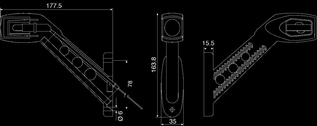 W-Glühlampe, Lichtscheibe für Positionslicht glasklar / für Umrisslicht rot / für Seitenmarkierungslicht gelb, Schutzart IP 5K4K. mit 500 mm Leitung und 2-pol.