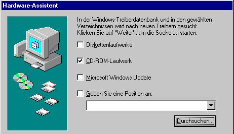 Installation der FRITZ!Box Fon WLAN in Windows 98 Position des Treibers in Windows 98 angeben 5.