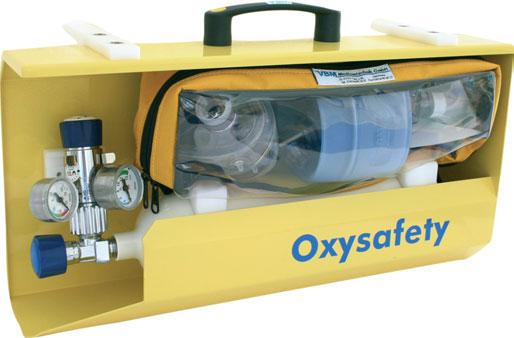 Notfalltaschen / Druckinfusionsmanschetten Mobile Sauerstoffeinheit Oxysafety Oxysafety - 2 l Sauerstoffflasche (leer) - Druckminderer - Zubehörtasche (ohne Zubehör) REF 30-70-000 Oxysafety Standard