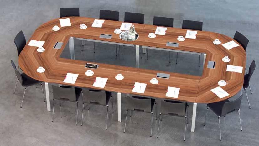 Die intelligente Verbindung von Konferenzmöbeln und Medientechnik unterstützt dabei den produktiven Ablauf Ihrer Meetings, Workshops oder