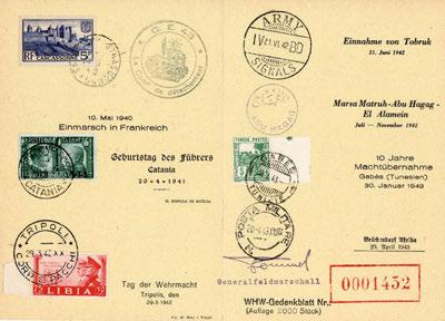 ohne Marken, nur vorderseitig bedruckt mit Feldpost-Dienstsiegel und Poststempel vom 17.3.1940.
