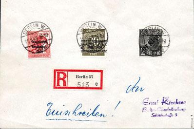 - Die Ausgabe Leipziger Messe 1948 ist als Berlin-Vorläufer äußerst selten, sign. Schlegel BPP. SBZ199u.a. 6 (1.