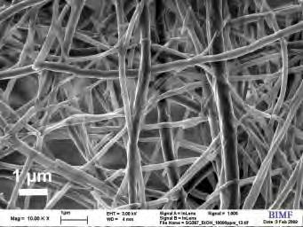 Themen Topics Improved filter performance by generation of nanofibres via molecular self-assembly of gelators Several processes and exhaust fumes from e.g. cars as well as degraded organic compounds, germs, spores or pollen contribute to increased dust levels of air.