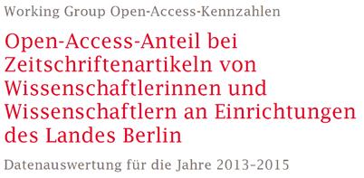 Open Access: Berlin in Zahlen OA Gold-APC OA Gold-non APC OA Grün Summe mindestens: 11,8% + X + X =?