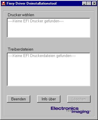 DRUCKDIENSTPROGRAMME 30 Printer Delete Utility Das Dienstprogramm Printer Delete Utility wird lokal installiert und verwendet.