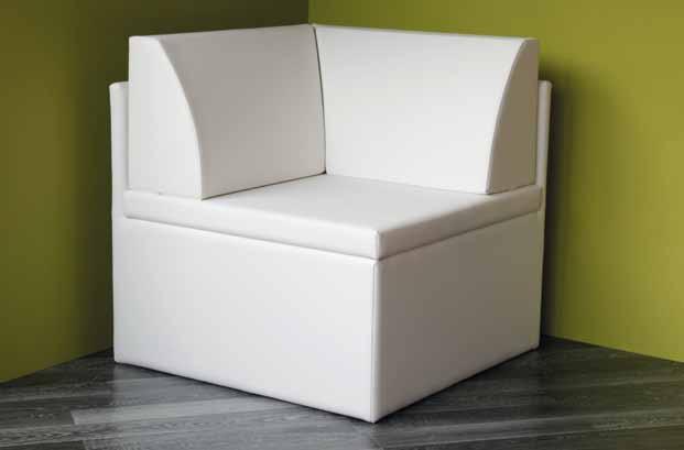 Lounge Sessel Eckelement in Weiß Lounge Cube in Weiß Diese Eckelemente sind die ideale Ergänzung zu unseren Lounge Sesseln.