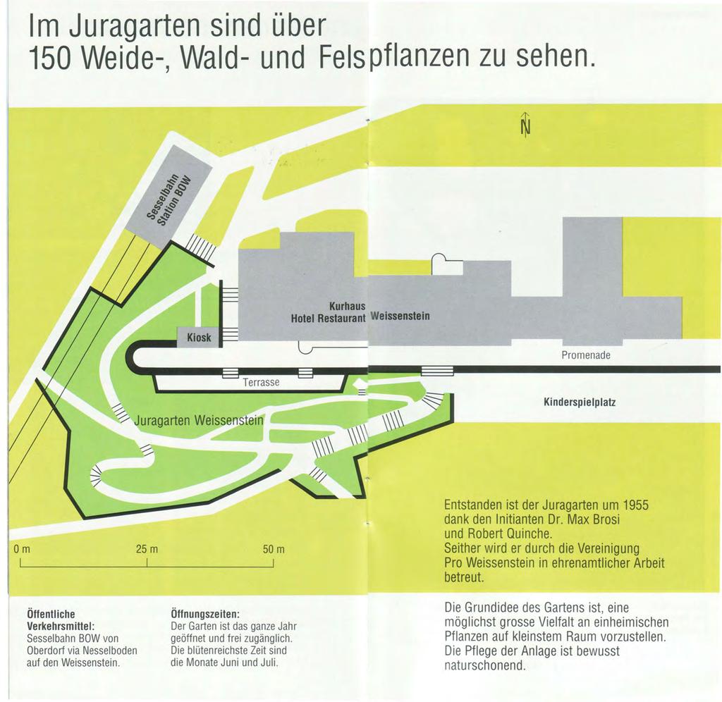 1m Juragarten sind Uber 150 Weide-, Wald- und Felspflanzen zu sehen. Kurhaus Hotel Restaurant Weissenstein ~.