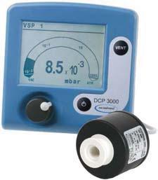 Vakuum-Messgeräte und -Controller Vakuum-Messgerät DCP 3000 mit VSP 3000 Das DCP 3000 ist ein Vakuum-Messgerät für den Bereich von Grob- bis Feinvakuum.