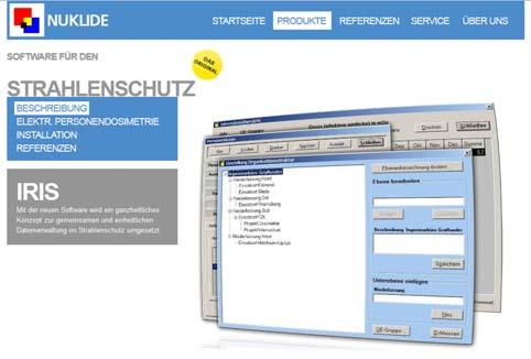 Programmpaket IRIS Anbieter: Ingenieurbüro Graffunder, Stutensee Webseite: www.nuklide.