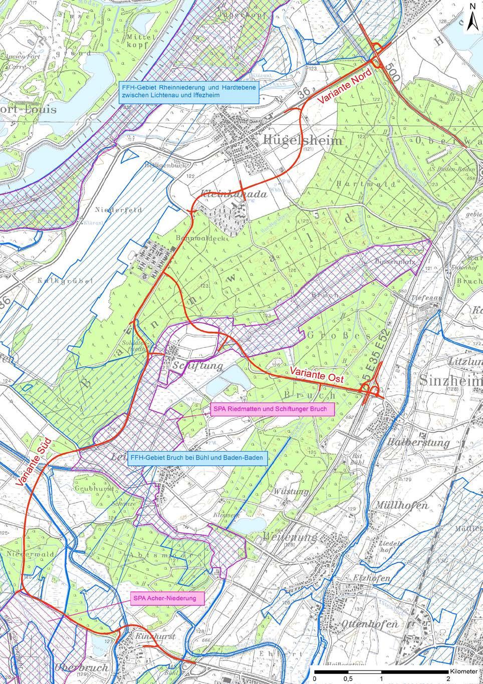 NATURA-2000-Verträglichkeitsprüfung Anbindung Baden-Airpark - Abgabefassung Dezember 2016 - Seite 2 Abb.