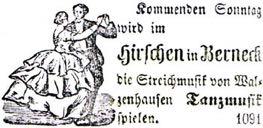1858 D636 Streichmusik Walzenhausen Die wohl älteste Anzeige für