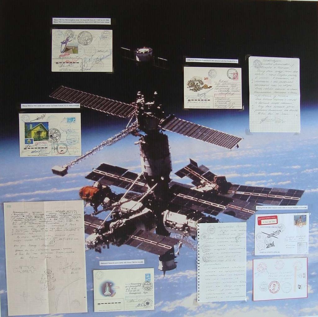 Space Station MIR Der seltene französische Bordpoststempel La Poste