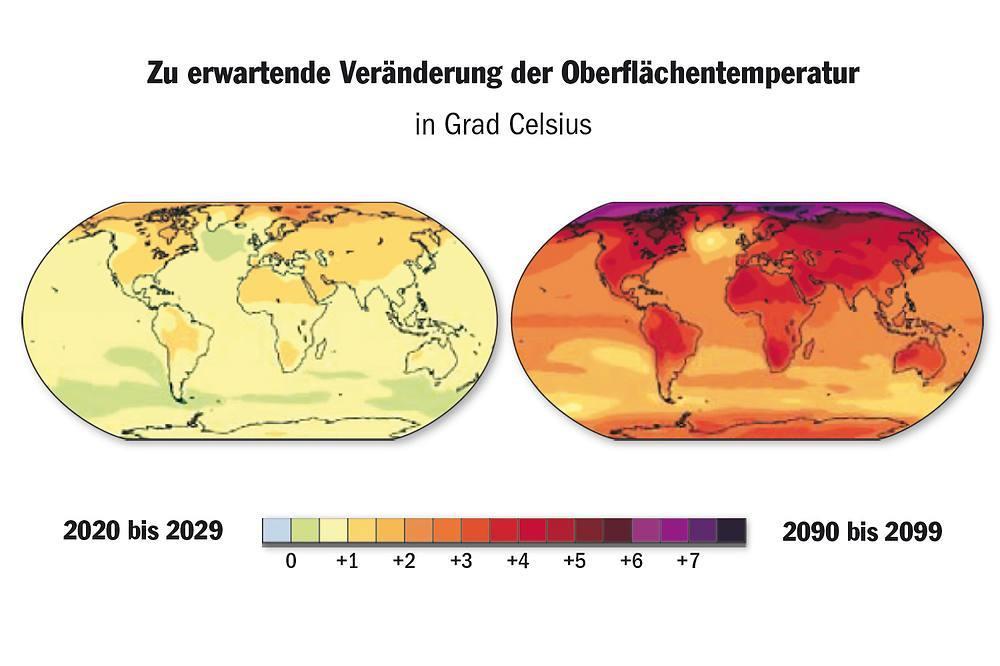 1. Einführung zum Thema Klimawandel Prognose Temperaturzunahme weltweit bis