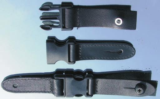 LEDER / leather 1 Paar Gurtverlängerung 36 cm, Leder, mit Clipverschluß, Farbcode