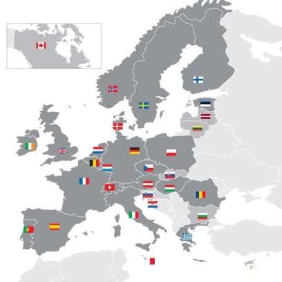 ESA MITGLIEDSSTAATEN Die ESA hat 22 Mitgliedstaaten: Belgien, Dänemark, Deutschland, Estland, Finnland, Frankreich, Griechenland, Großbritannien, Irland, Italien, Luxemburg, die Niederlande,