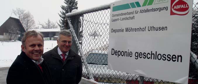 3 Am 17. Dezember 29 wurde die Reaktordeponie Möhrenhof bei Ufhusen nach über 32 Jahren Betrieb geschlossen.
