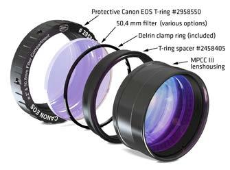 Der Protective DSLR T-Ring verfügt auch über eine Aufnahme für den Festeinbau von 50,4 mm-filtern.