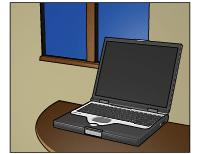 Kommunikationsmodus: Ad-hoc Sicherheit: WEP Authentifizierung: Offenes System Wenn der Laptop im Büro verwendet wird, muss die Person das Profil auf at_work einstellen, um eine Verbindung zum