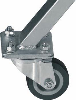 Gerüste und Rohre bis 0 mm schwere und robuste Ausführung verzinkter Stahl Laufrollen-Satz für 10.