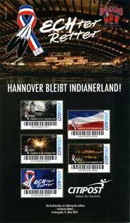 März 2013 - Block "Hannover bleibt Indianerland - Echter Retter I" - Block 4 (93/7I) Ein Großteil der Gesamtauflage von 1500 Stück