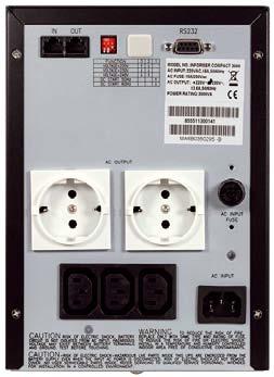 EA-ups informer Compact 1000va - 3000va AC usv-system / ac Ups system EA-UPS INFC 2000 Lastanschluß Die zu versorgenden Verbraucher können sowohl an einem IEC-Anschluss als auch an einer