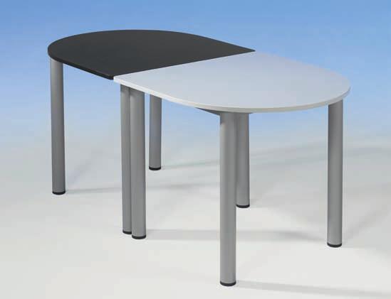 So ergeben sich die verschiedensten Kombinationsmöglichkeiten. Die Tische können Sie dann ganz flexibel einzeln oder in Kombination verwenden.