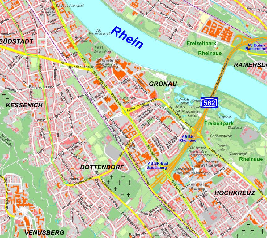 A ) ALLGEMEINES Für die Stadt BONN läuft derzeit eine ausführliche Untersuchung über eine öffentliche Verkehrsverbindung zwischen dem Bereich VENUSBERG und den Verkehrssystemen bei den Stadteilen