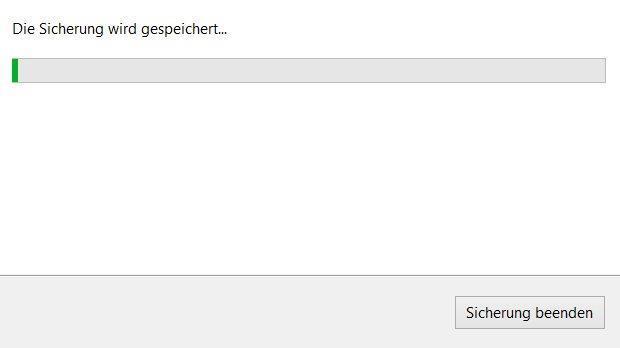 Software 7 Alle zu sichernde Festplatten einschliessen. Sicherung starten Die Sicherung wird gespeichert.